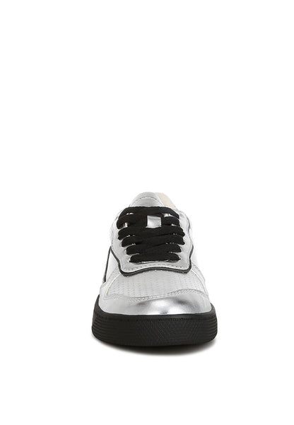 KYNISKA Metallic Faux Leather Everyday Sneakers