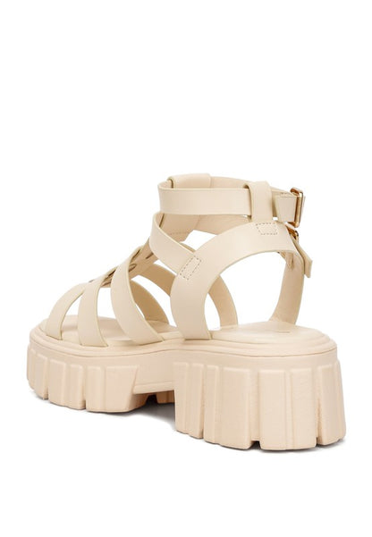 DEWEY Recycled Faux Leather Gladiators