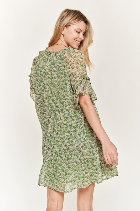 Jade By Jane Plus Size - Floral Print Mini Dress