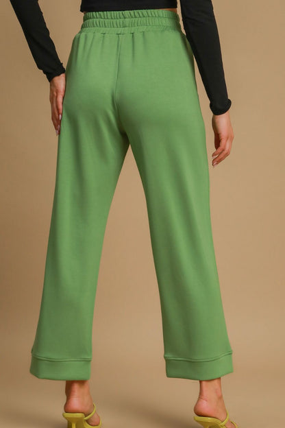 Umgee - Drawstring Wide Leg Pants with Pockets