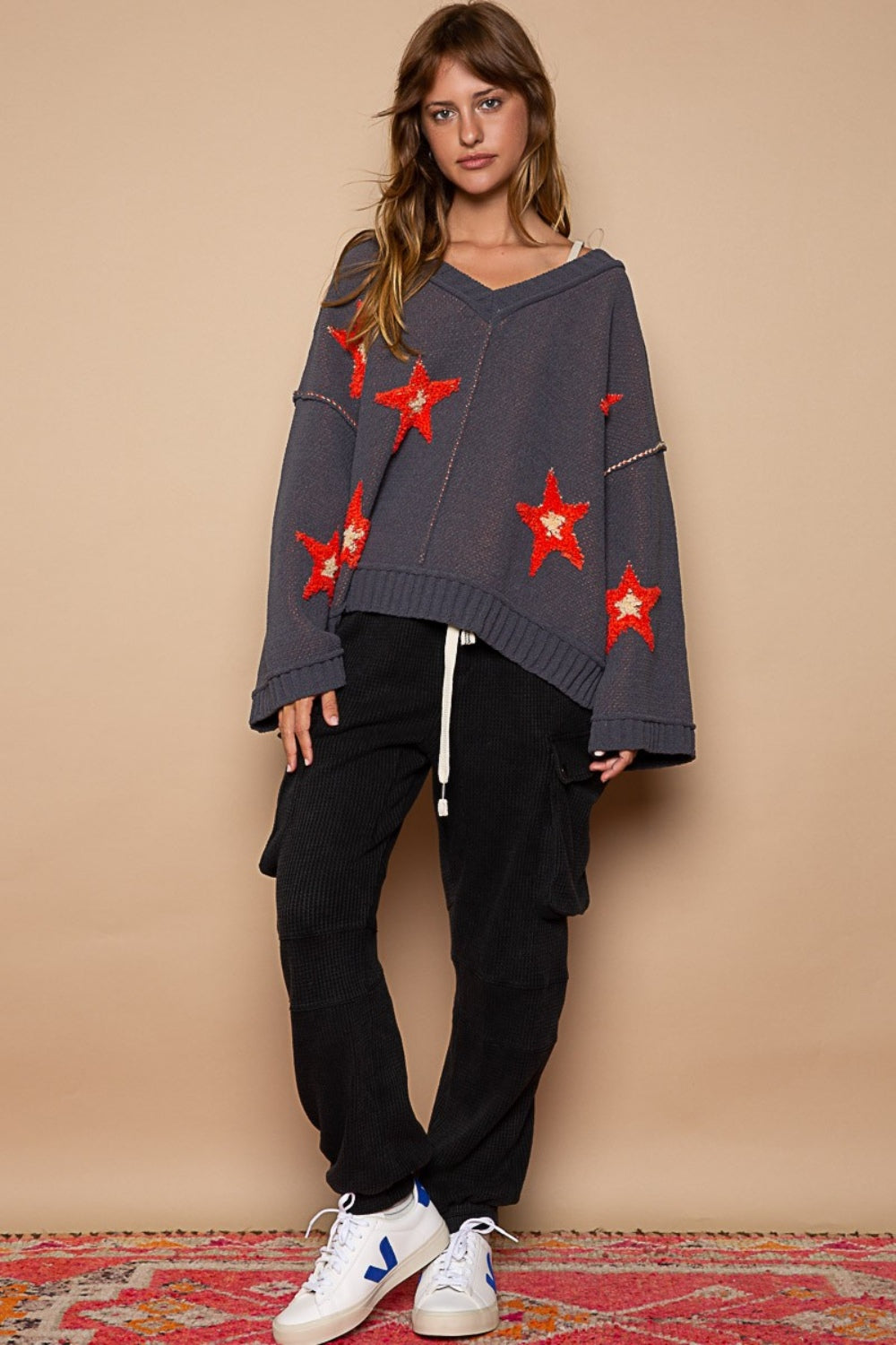 POL Star Patch Sweater