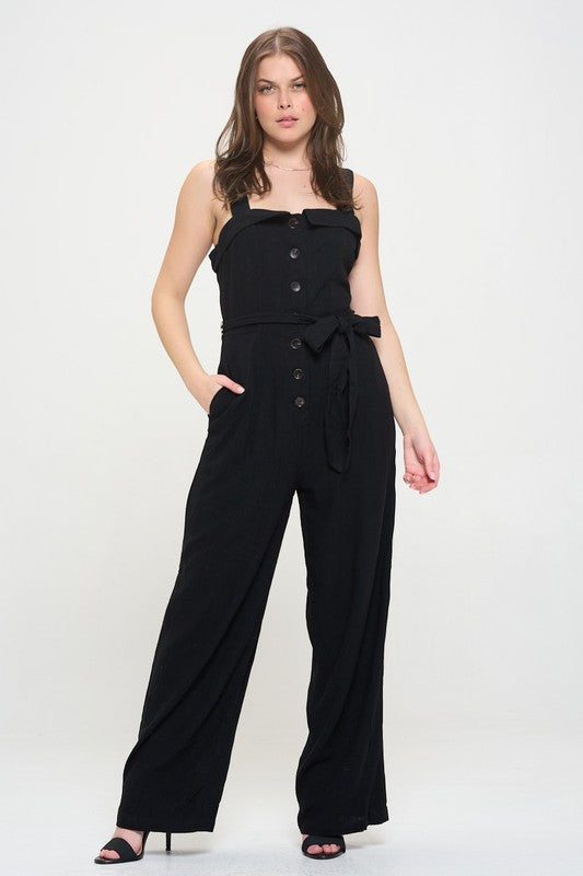 Jade By Jane Plus Size - Sleeveless Jumpsuit