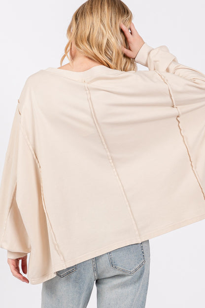 SAGE + FIG - Flower Patch Dropped Shoulder Oversize Top