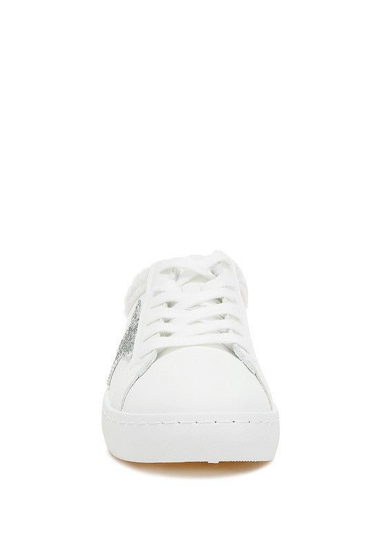 MOXIE Fur Collar Slip-on Sneakers