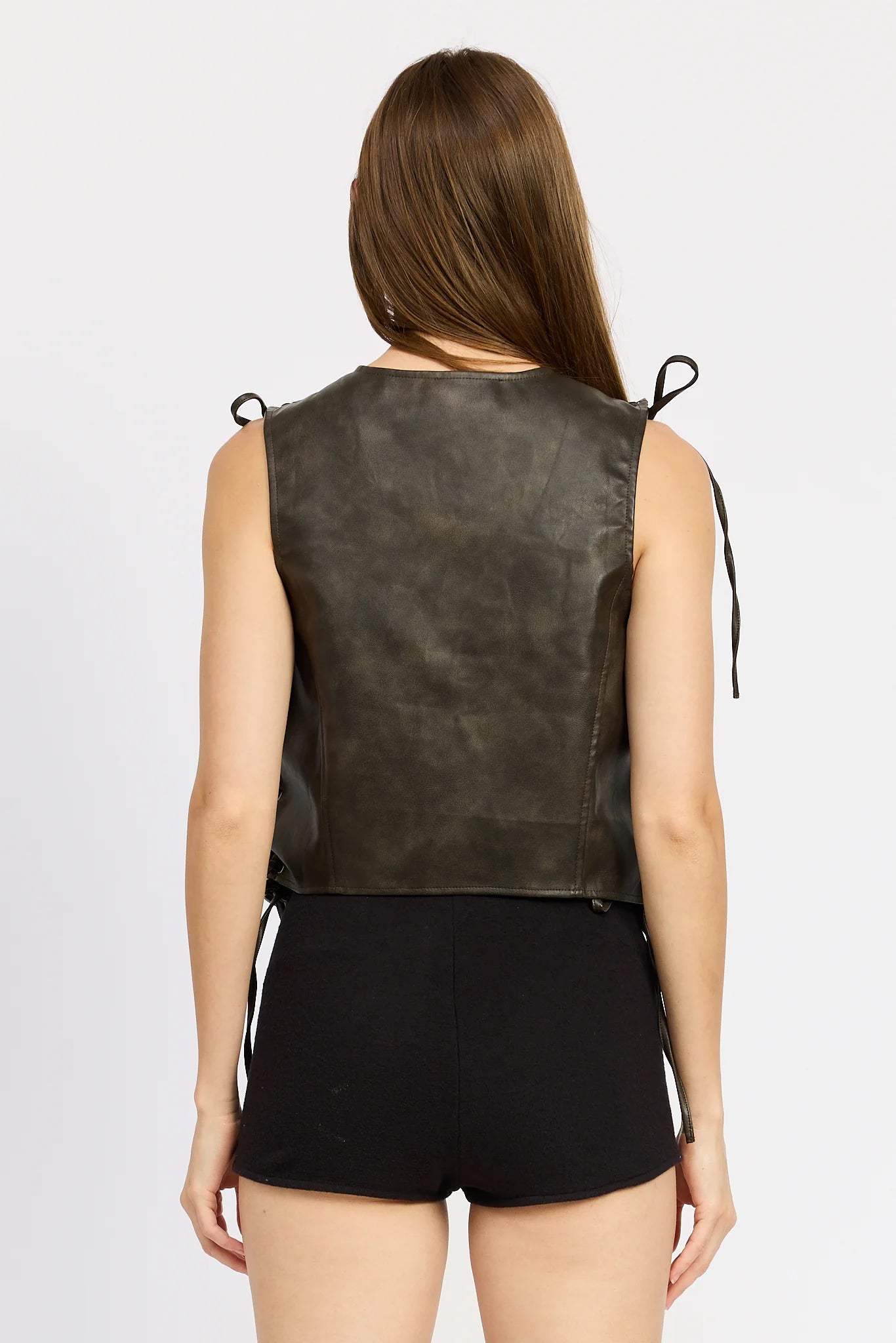 Leather Vest with Adjustable Laces