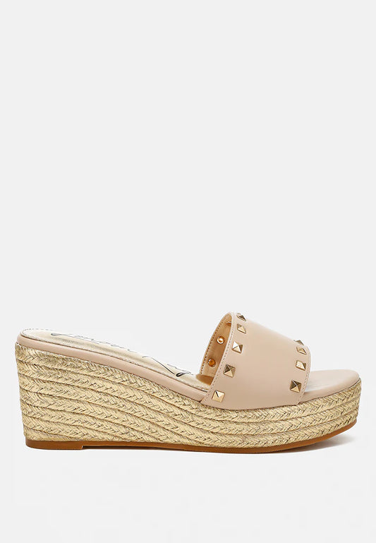 LILJA Slip-on Studded Espadrille Sandals