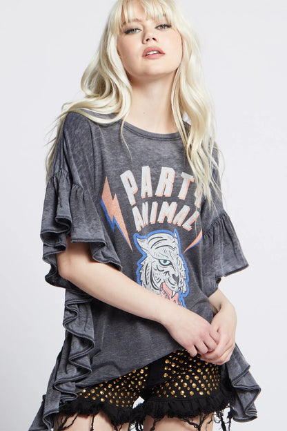 Party Animal Ruffle Tee