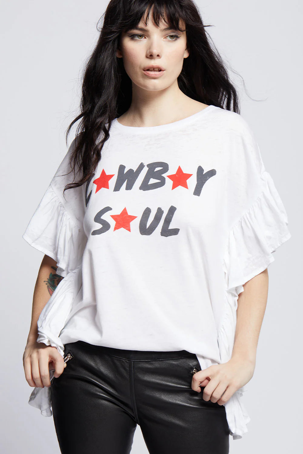 Recycled Karma - Cowboy Soul Ruffle Tee