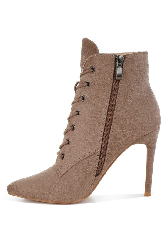 AGMATI Lace Up Stiletto Boots