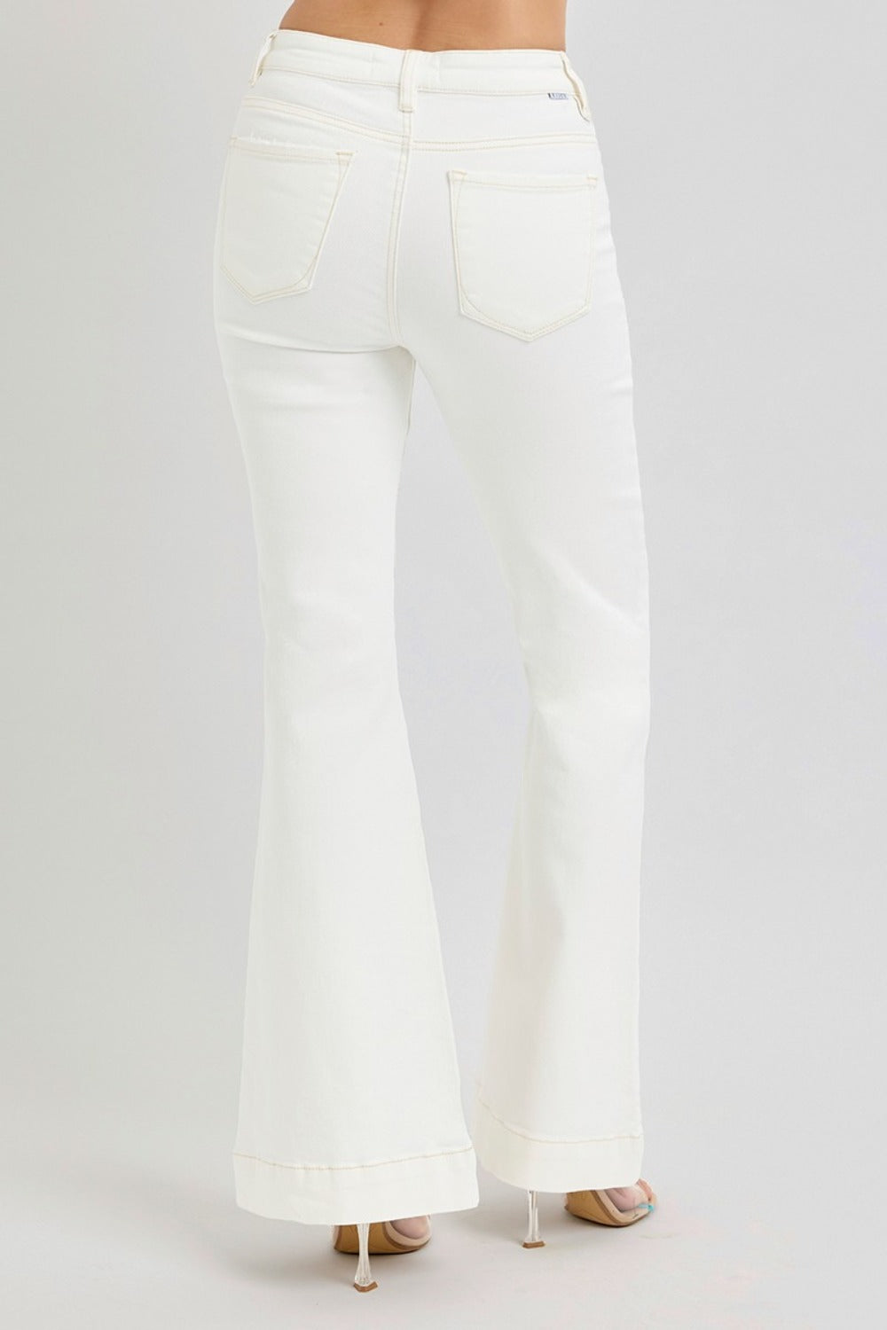 RISEN - Full Size High Rise Front Patch Pocket Flare Jeans