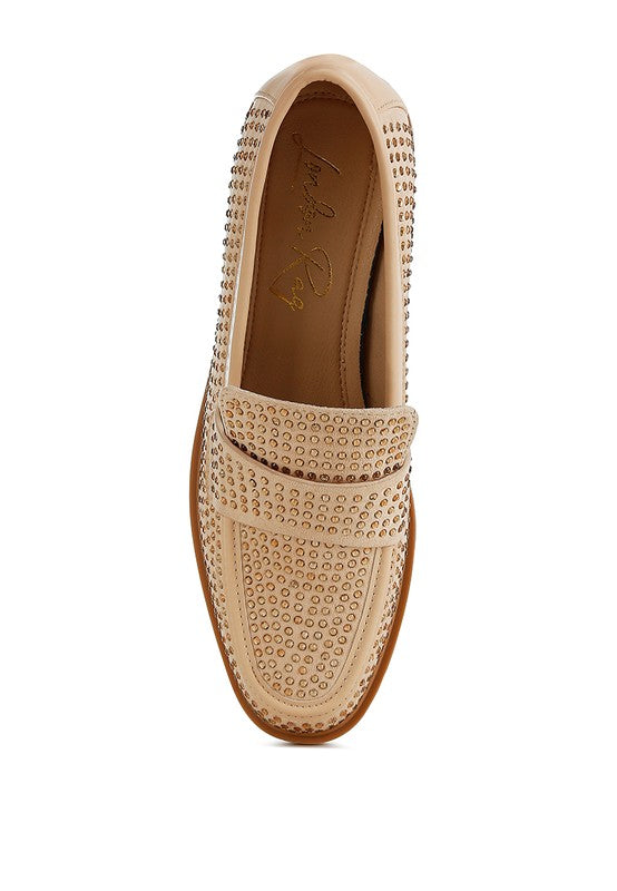 HOBBS Rhinestone Studded Loafers