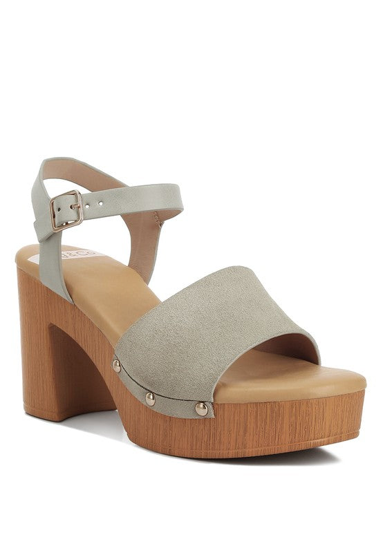 DANIELA Suede High Block Sandals