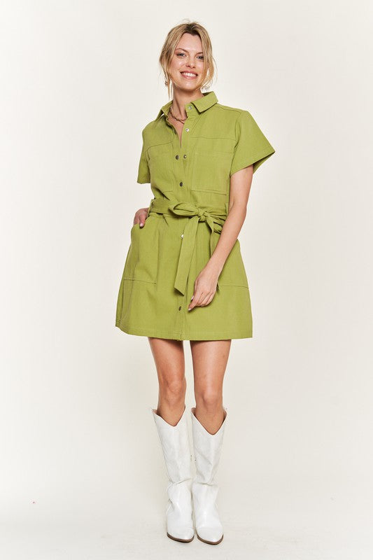 Jade By Jane Belted Mini Dress