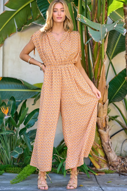 Davi & Dani Printed Jumpsuit