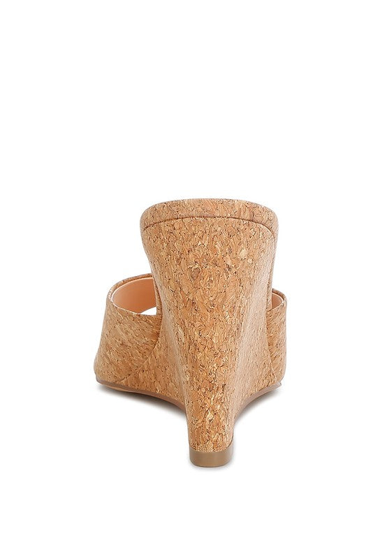 SHILOY Cork Wedge Sandals