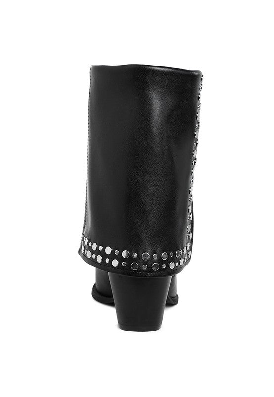 MARIACHI Stud Embellished Fold Over Boots