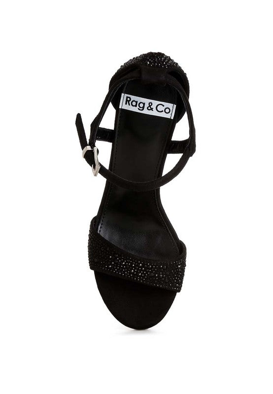 NAVOLI Rhinestone Embellished Sandals