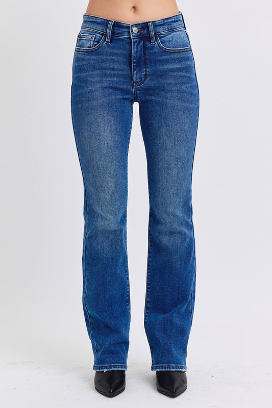 Judy Blue - Full Size Run Mid-Rise Bootcut Jeans with Thermal Lining