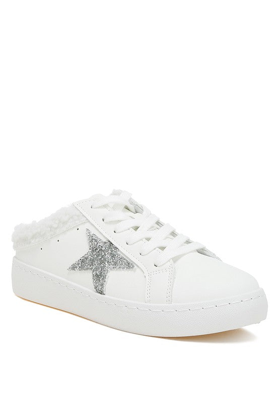 MOXIE Fur Collar Slip-on Sneakers