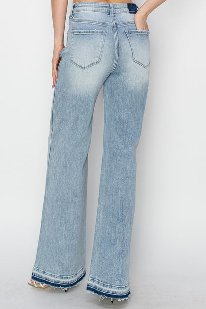 RISEN - Full Size High Rise Wide Leg Jeans