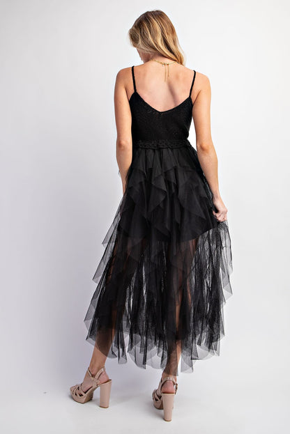 Sweet Generis - LOVELY Tulle Midi Crochet Dress