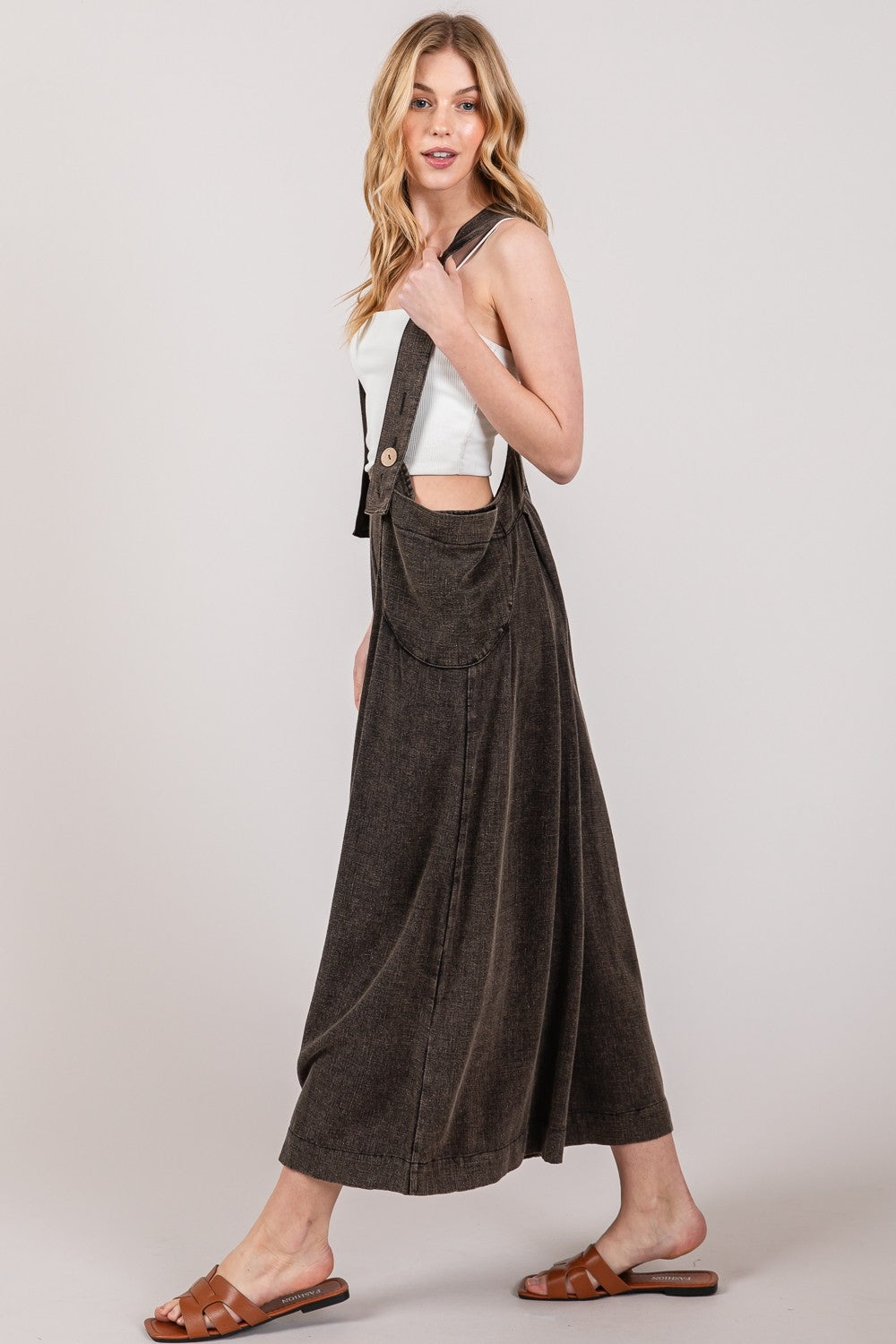 SAGE+FIG Full Size Wide Leg Overalls