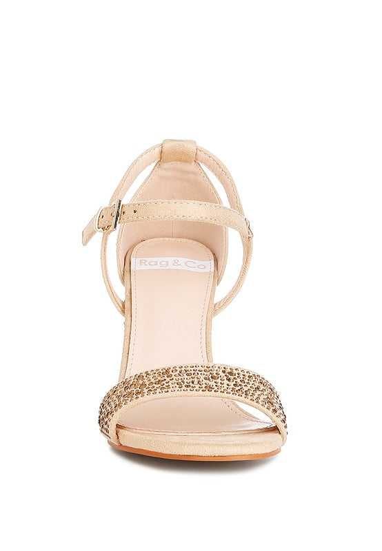 NAVOLI Rhinestone Embellished Sandals