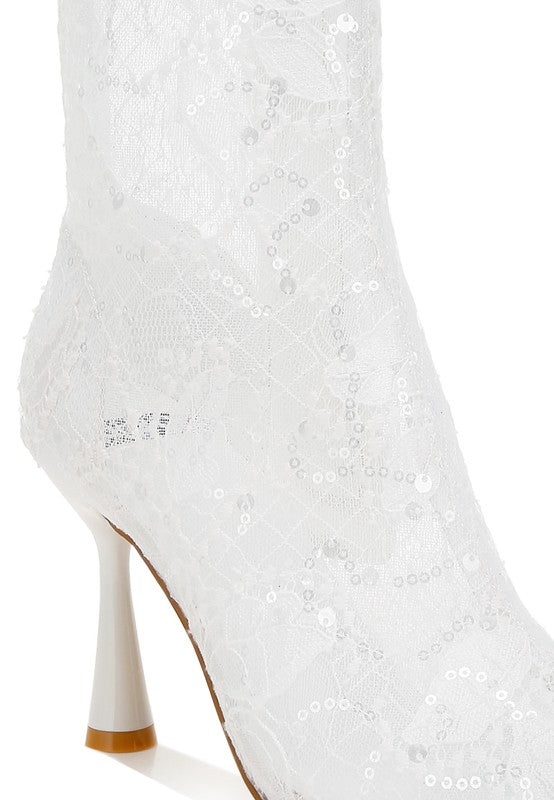 SAMIA Sequin Lace Boots