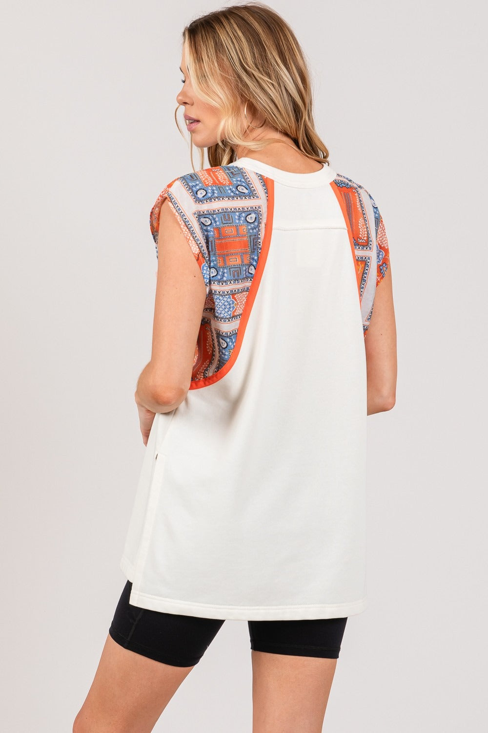 SAGE + FIG Patch Print Raglan Sleeve Top