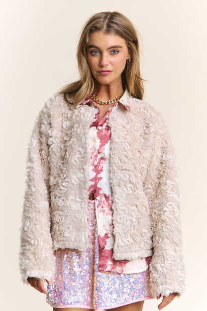 J.NNA Mixed Fabric Chic Jacket