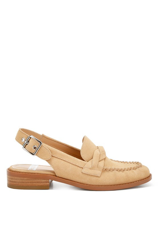 NEMYKIN Woven Strap Slingback Loafers