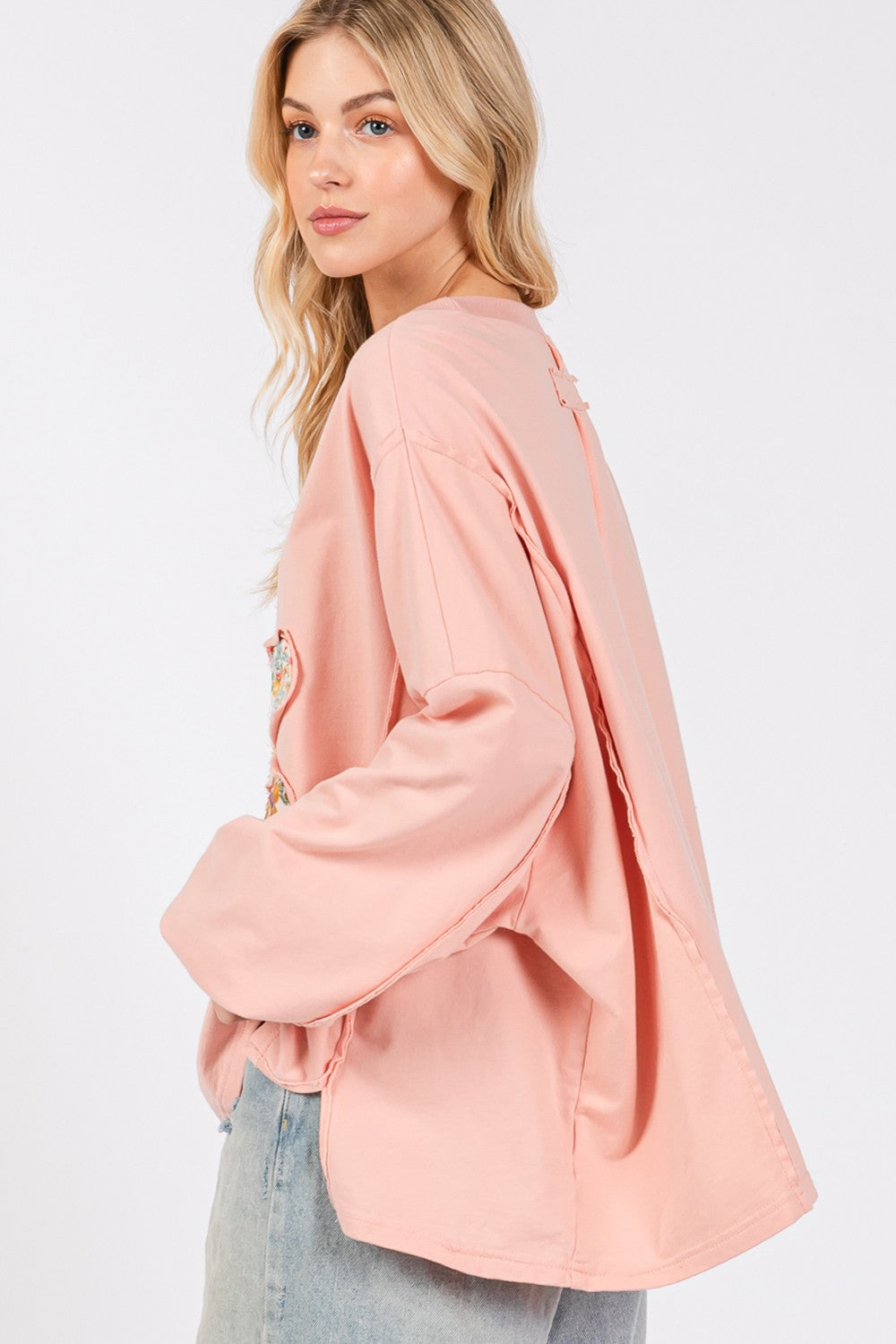 SAGE + FIG - Flower Patch Dropped Shoulder Oversize Top