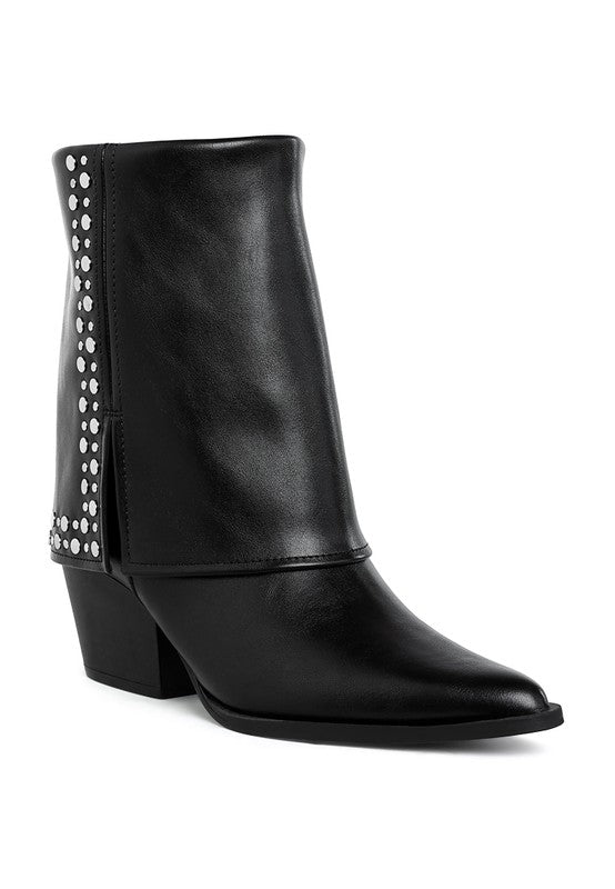 MARIACHI Stud Embellished Fold Over Boots