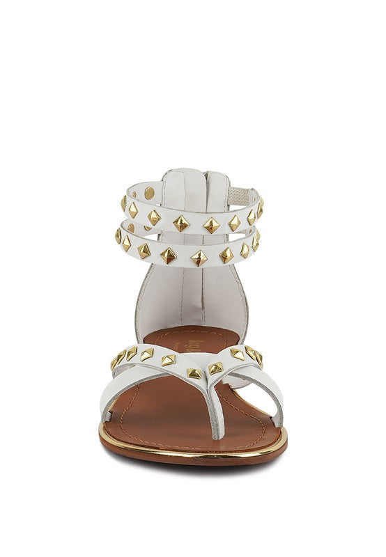 EMMETH Stud Embellished Flat Sandals