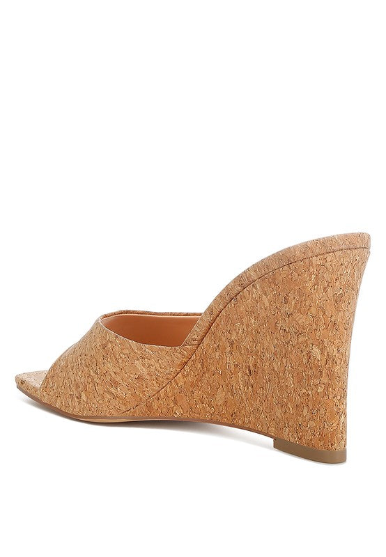 SHILOY Cork Wedge Sandals