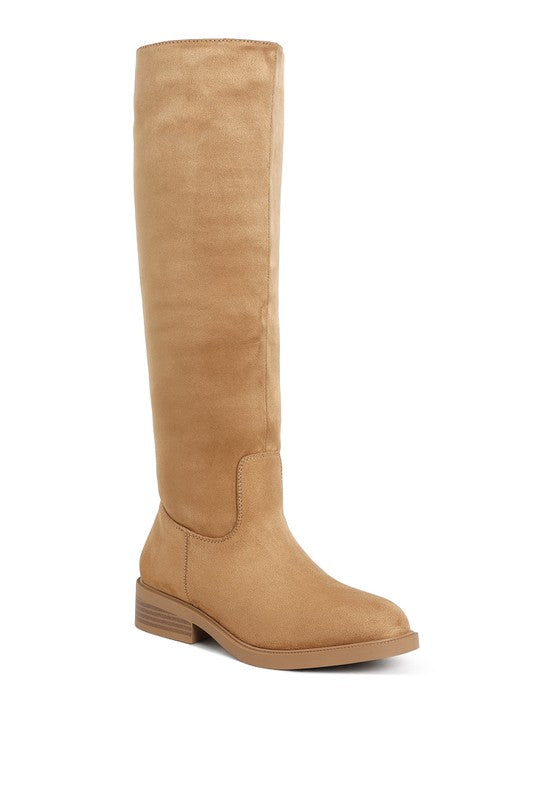 CHIRU Round Toe Microfiber Calf Boots