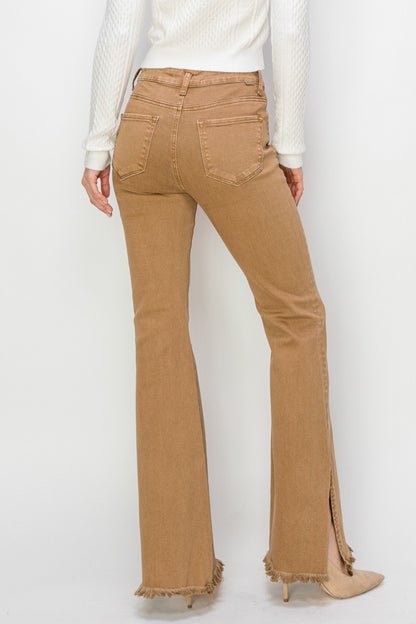 RISEN Full Size Slit Flare Jeans