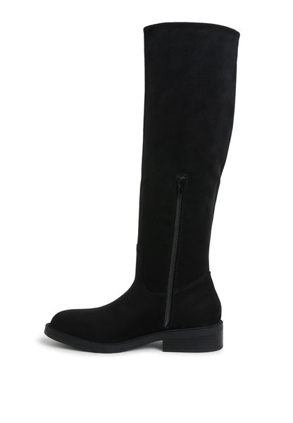 CHIRU Round Toe Microfiber Calf Boots