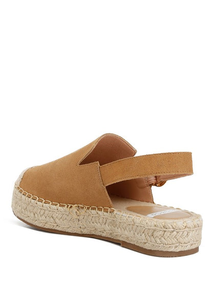 AFFIE Suede Slingback Strap Espadrilles