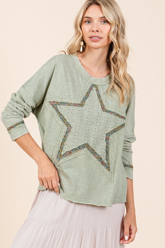 Mittoshop Mineral Wash Star Patch T-Shirt