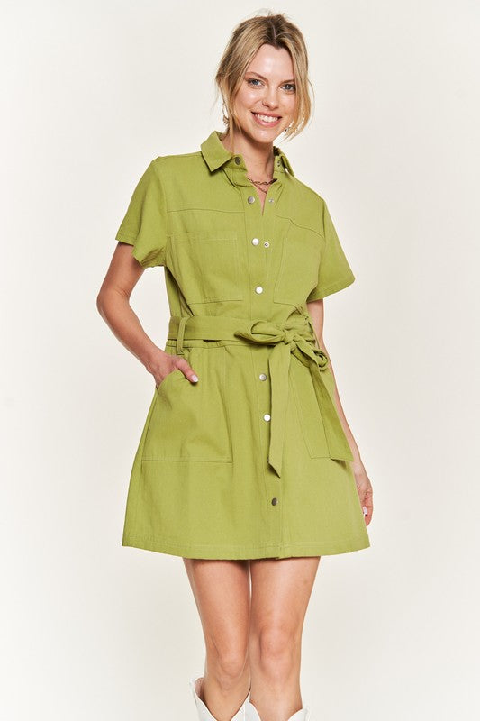 Jade By Jane Belted Mini Dress