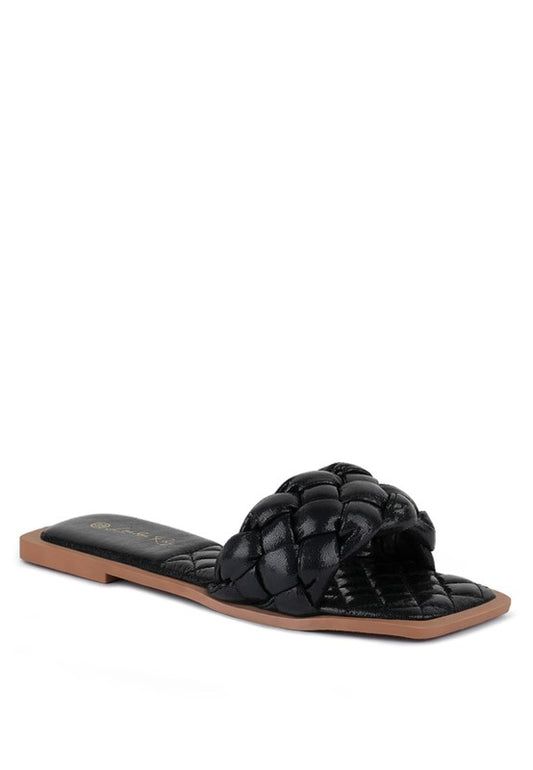 MARCUE Quilted Slides with Woven Straps