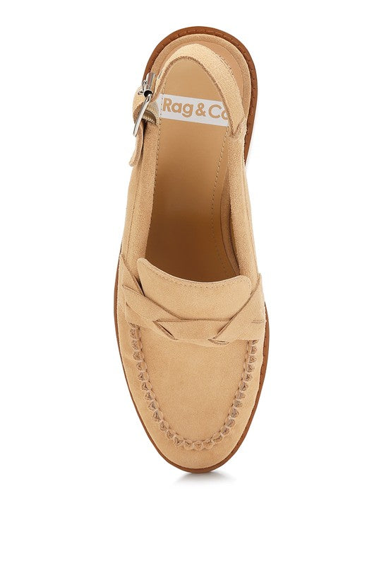 NEMYKIN Woven Strap Slingback Loafers