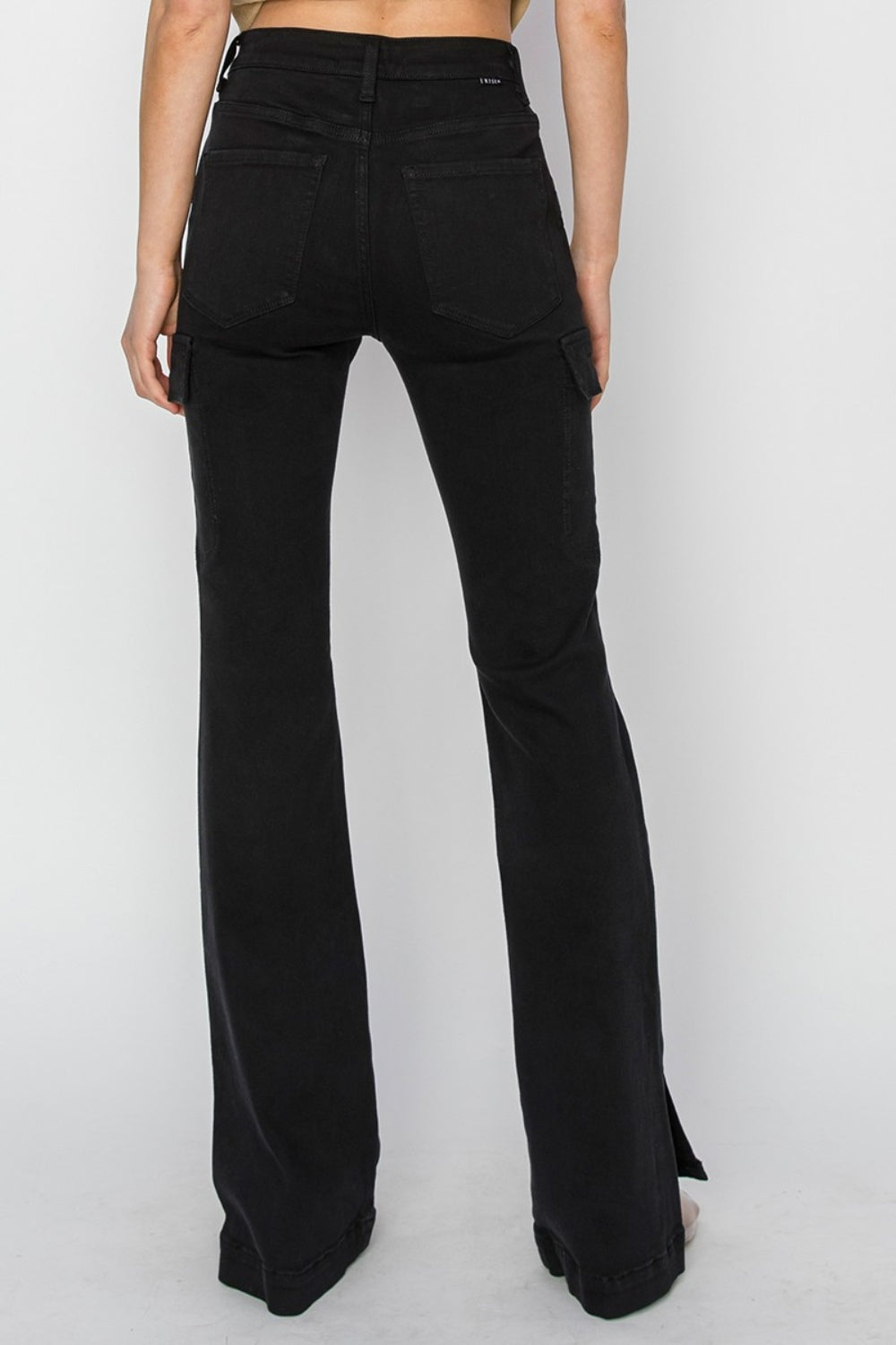 RISEN Full-Size High-Rise Cargo Bootcut Jeans