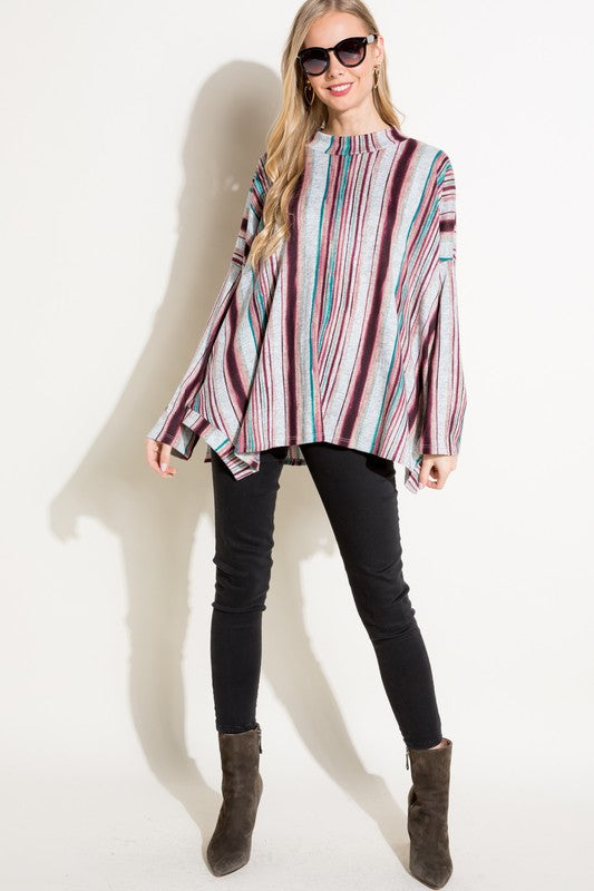 e Luna Mock Neck Oversized Top