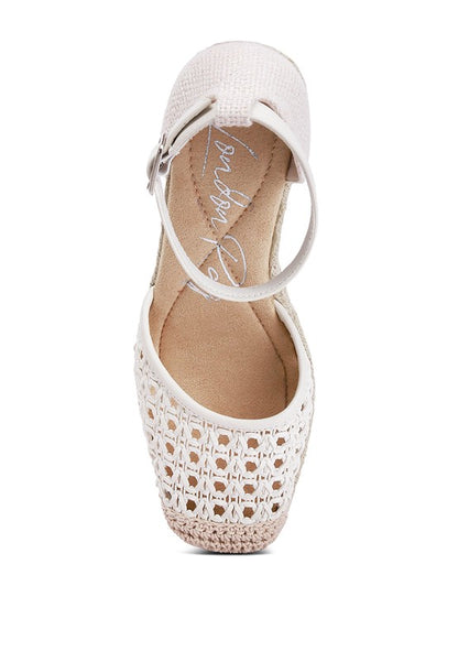 MASON Pin Buckle Wedge Heel Espadrilles