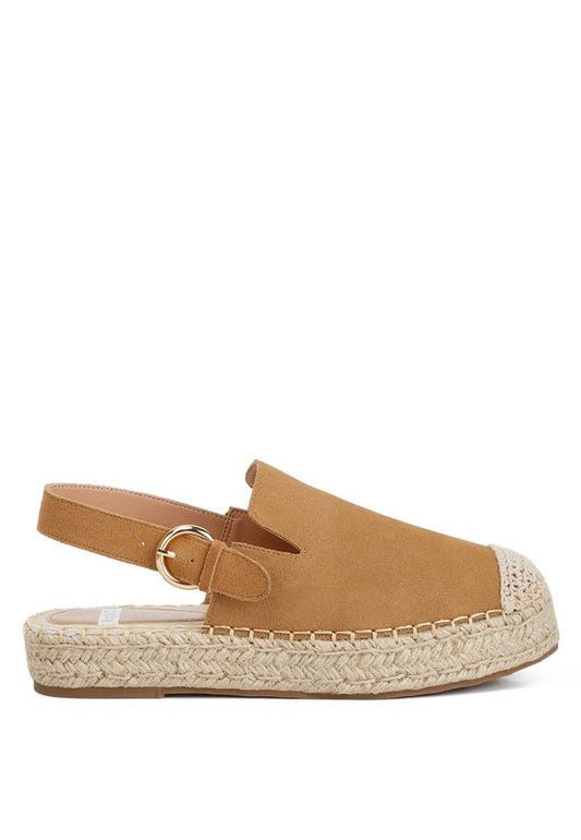 AFFIE Suede Slingback Strap Espadrilles