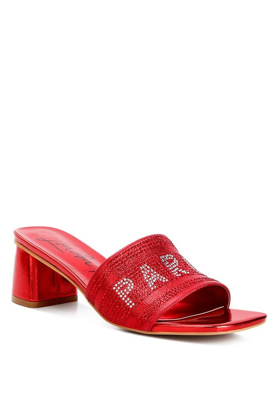 MESSELS Diamante Embellished Paris Sandals