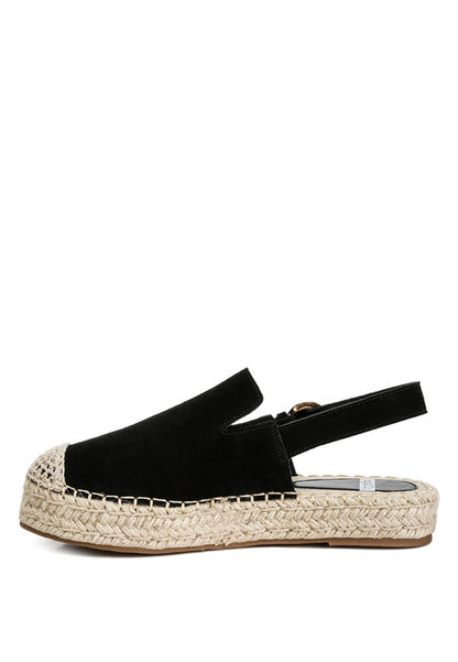 AFFIE Suede Slingback Strap Espadrilles