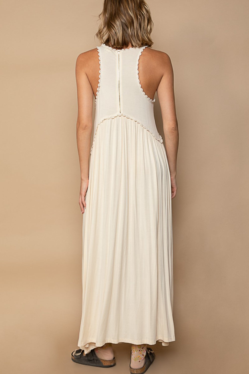 POL Sleeveless Front Slit Maxi Dress